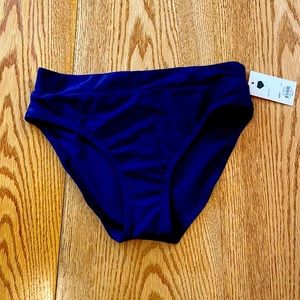 Kohls navy blue high banded waist bikini bottoms size medium (7-9)